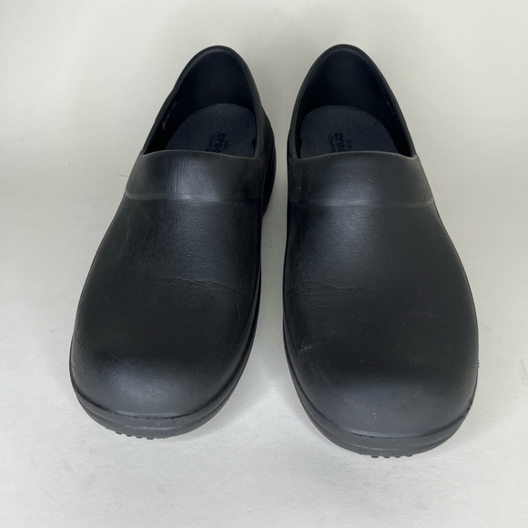 Crocs Shoes Clogs Slip Ons Women Size 8 Slip Resistan Black Rubber - Picture 6 of 13